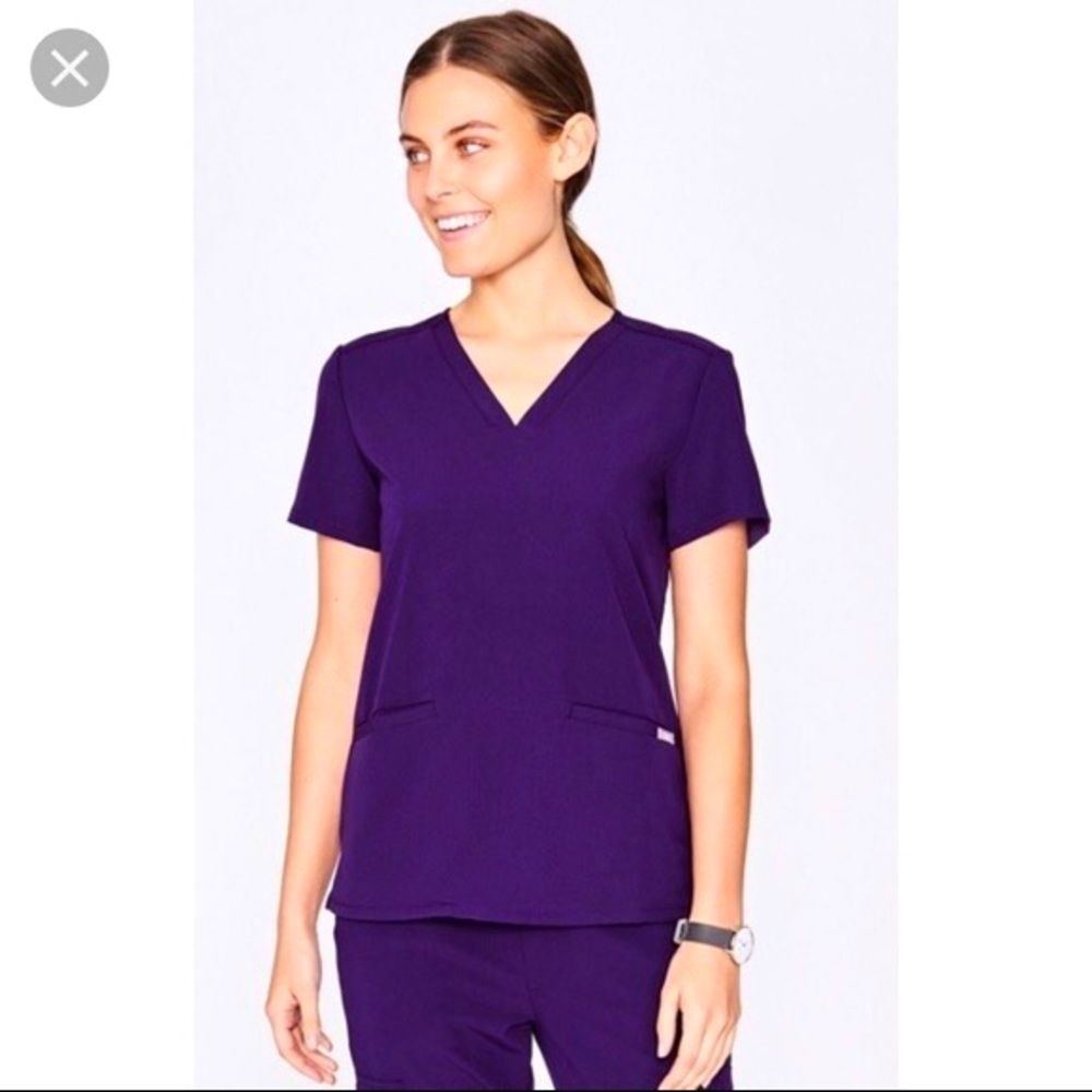 FIGS Casma Scrub top, purple